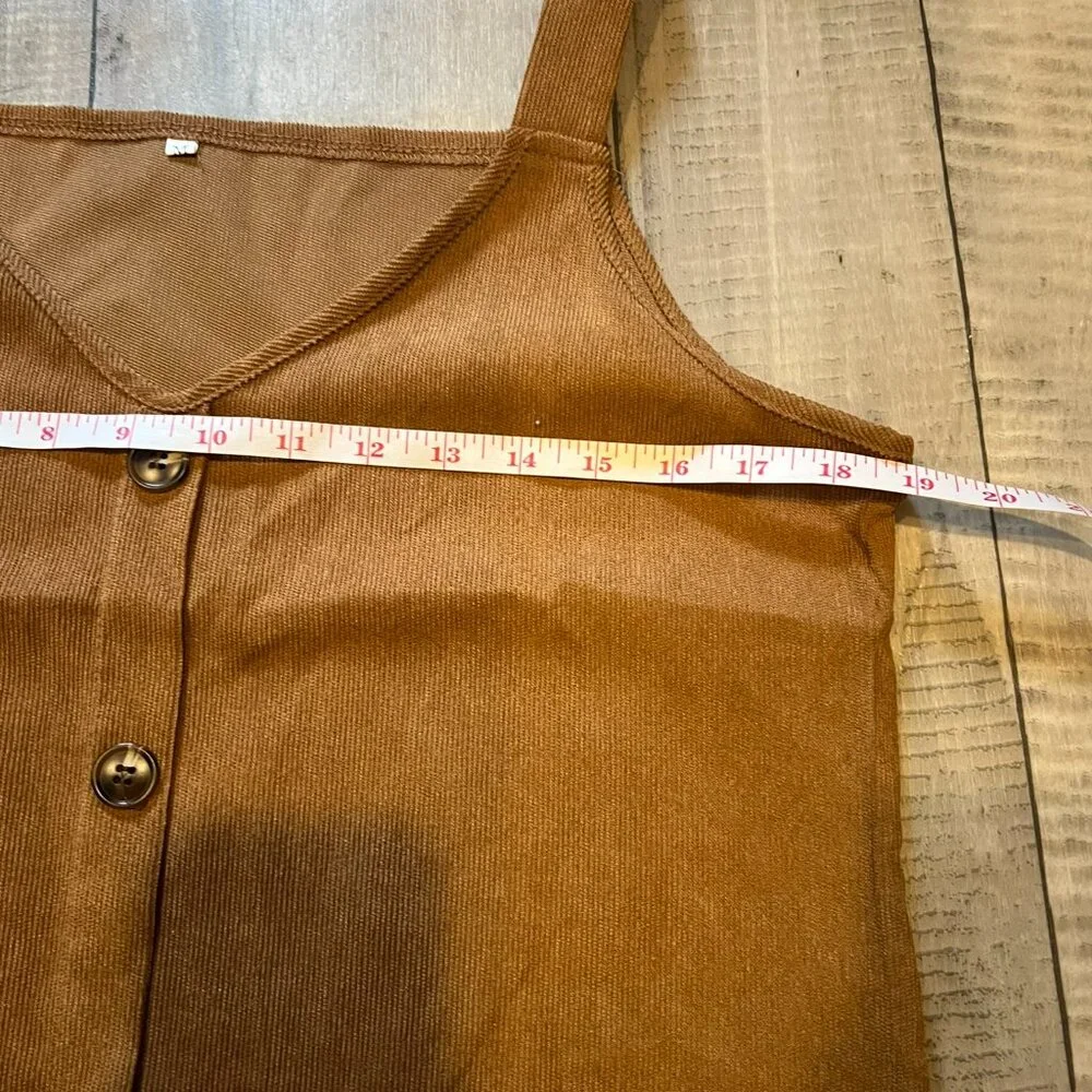 Women's Brown Button-Front Mini Dress
